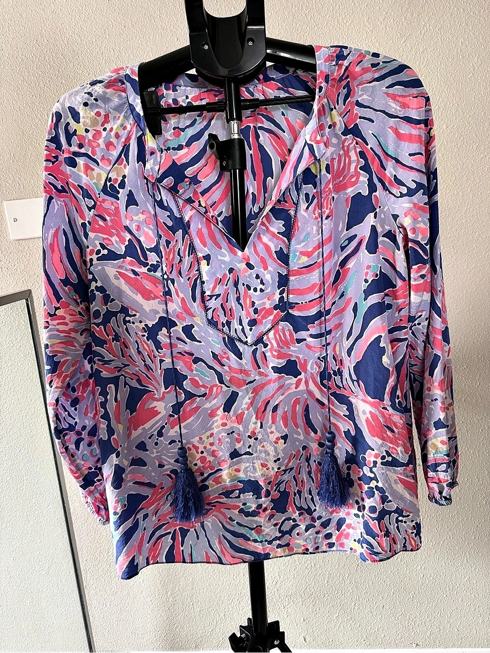 Lilly Pulitzer Abstract Silk Blouse